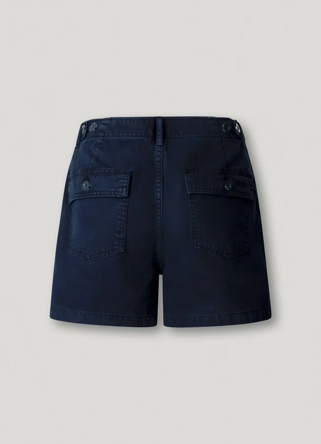 Pantalones cortos de sarga elástica Pantalones cortos de sarga elástica