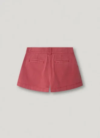 Pantalones cortos de sarga teñidos en prenda