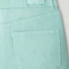 Pantalones cortos de sarga teñidos en prenda