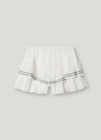 Pantalones cortos fluidos con detalles bordados