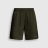 Pantalones cortos tipo bermuda de felpa de corte ajustado Pantalones cortos tipo bermuda de felpa de corte ajustado