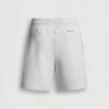 Pantalones cortos tipo bermuda de felpa de corte ajustado Pantalones cortos tipo bermuda de felpa de corte ajustado