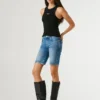 Pantalones cortos vaqueros de corte ajustado Pantalones cortos vaqueros de corte ajustado