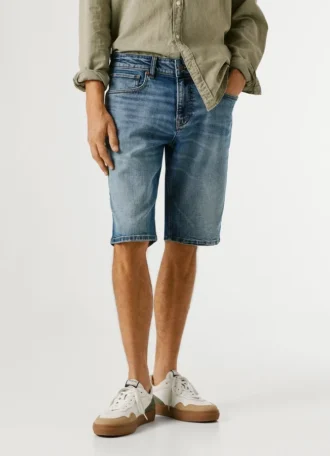 Pantalones cortos vaqueros de corte recto