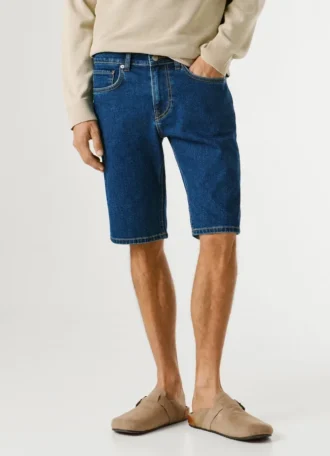 Pantalones cortos vaqueros de corte recto