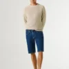 Pantalones cortos vaqueros de corte recto Pantalones cortos vaqueros de corte recto