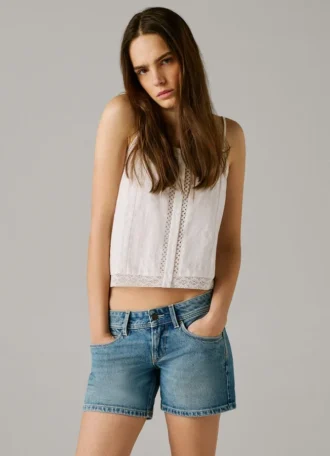 Pantalones cortos vaqueros de corte regular