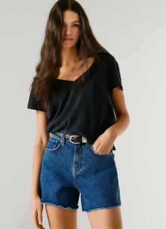 Pantalones cortos vaqueros de corte regular