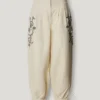 Pantalones de lino de pierna ancha