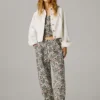 Pantalones de pierna ancha con estampado floral