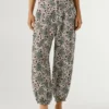 Pantalones de pierna ancha con estampado floral
