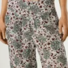 Pantalones de pierna ancha con estampado floral