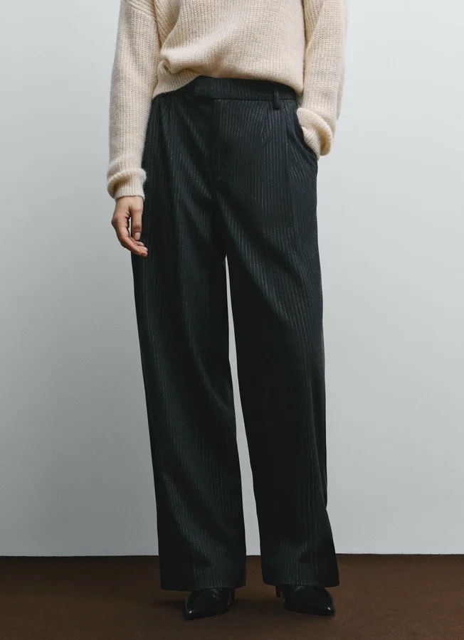 Pantalones de rayas anchas Pantalones de rayas anchas