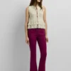 Pantalones elásticos de corte acampanado