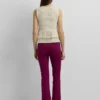 Pantalones elásticos de corte acampanado