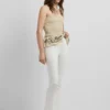 Pantalones elásticos de corte acampanado