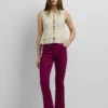 Pantalones elásticos de corte acampanado