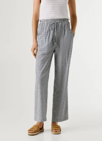 Pantalones rectos a rayas