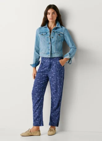 Pantalones rectos con estampado de cachemira