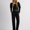 Pantalones rectos de jacquard Pantalones rectos de jacquard