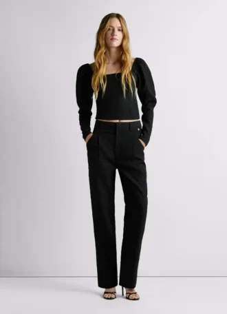Pantalones rectos de jacquard