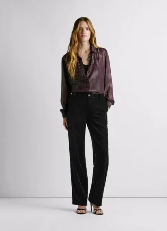 Pantalones rectos de terciopelo