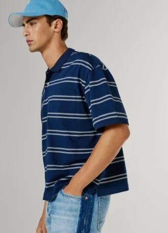 Polo a rayas de corte ancho