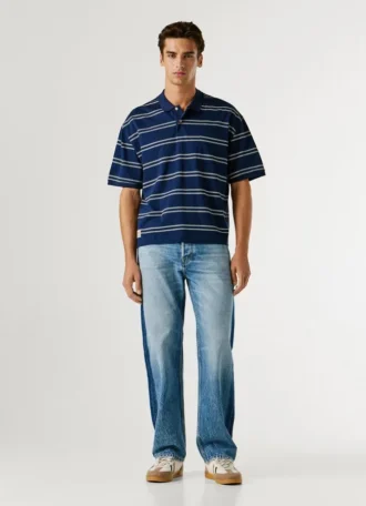 Polo a rayas de corte ancho