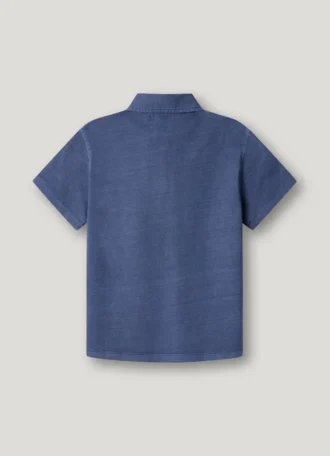 Polo de corte regular teñido en prenda