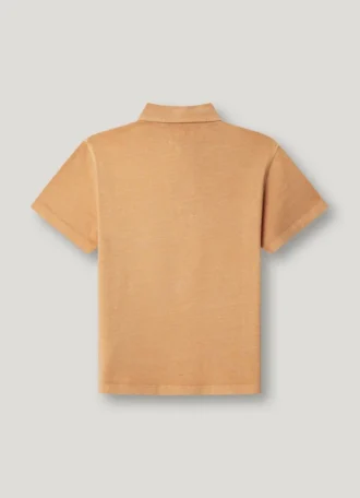 Polo de corte regular teñido en prenda