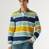 Polo de manga larga a rayas de rugby