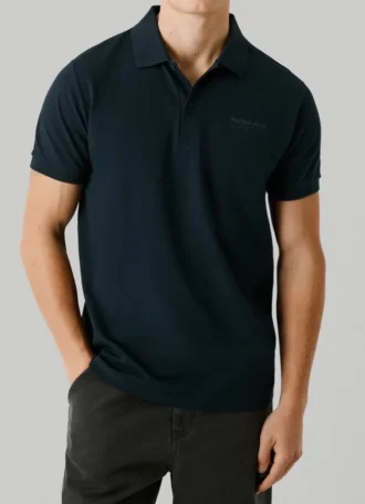 Polo de piqué con estampado en la espalda