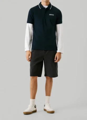 Polo de piqué con logotipo estampado