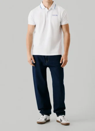 Polo de piqué con logotipo estampado