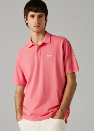 Polo de piqué teñido en prenda
