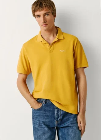Polo de piqué teñido en prenda