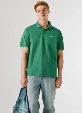 Polo de piqué teñido en prenda