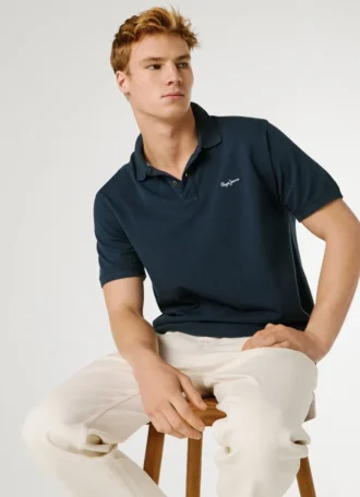 Polo de piqué teñido en prenda