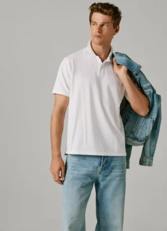Polo de piqué teñido en prenda