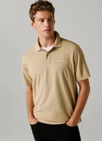 Polo de piqué teñido en prenda
