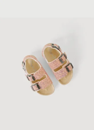 Sandalias con detalles de purpurina