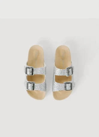 Sandalias con detalles de purpurina
