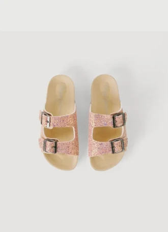 Sandalias con detalles de purpurina