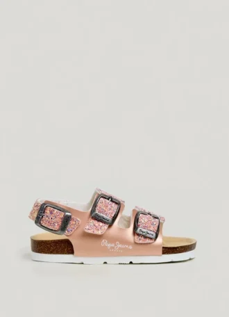 Sandalias con detalles de purpurina