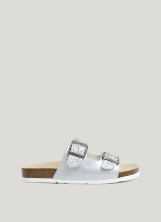 Sandalias con detalles de purpurina