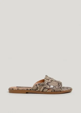 Sandalias con estampado animal