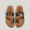 Sandalias con estampado animal y hebilla Sandalias con estampado animal y hebilla