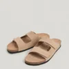 Sandalias de ante con doble cierre de velcro