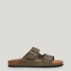 Sandalias de ante con doble hebilla