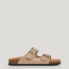 Sandalias de ante con doble hebilla Sandalias de ante con doble hebilla